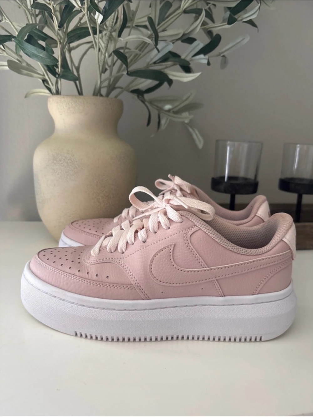 Women’s Nike Court Vision Alta - Pink Oxford 7.5
